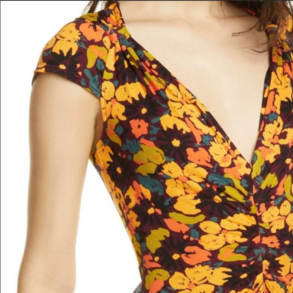 Free People Floral Mini Dress size Medium - Picture 7 of 9